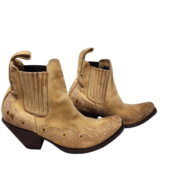 Old Gringo Juno Suede Leather Tan Embroidered Cowgirl Boots Western Size 6.5 B - Picture 3 of 11